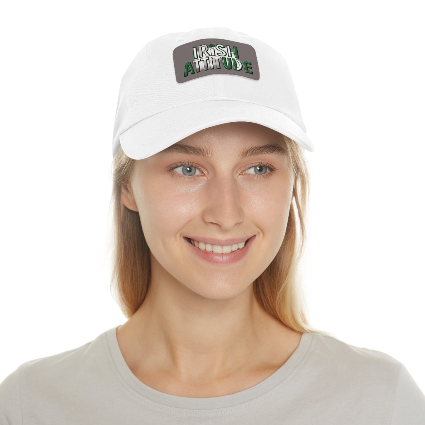 Irish Attitude Dad Hat with Leather Patch | Perfect for St. Patrick's Day