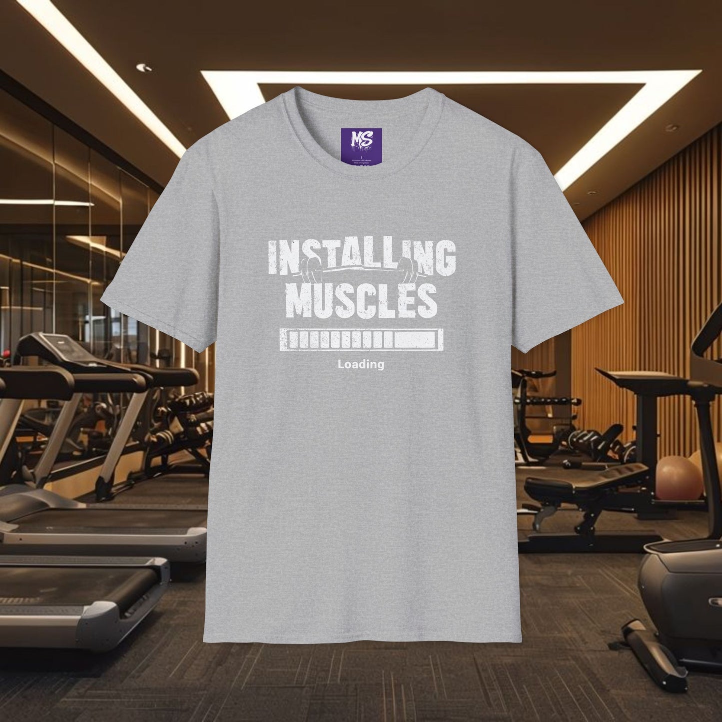 Installing Muscles Gyn Shirt Unisex Softstyle T-Shirt
