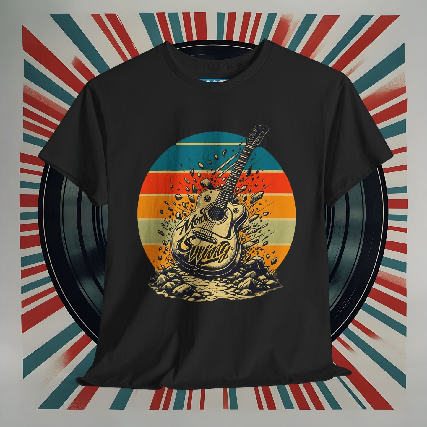 Retro Guitar Sundays Unisex Heavy Cotton Tee