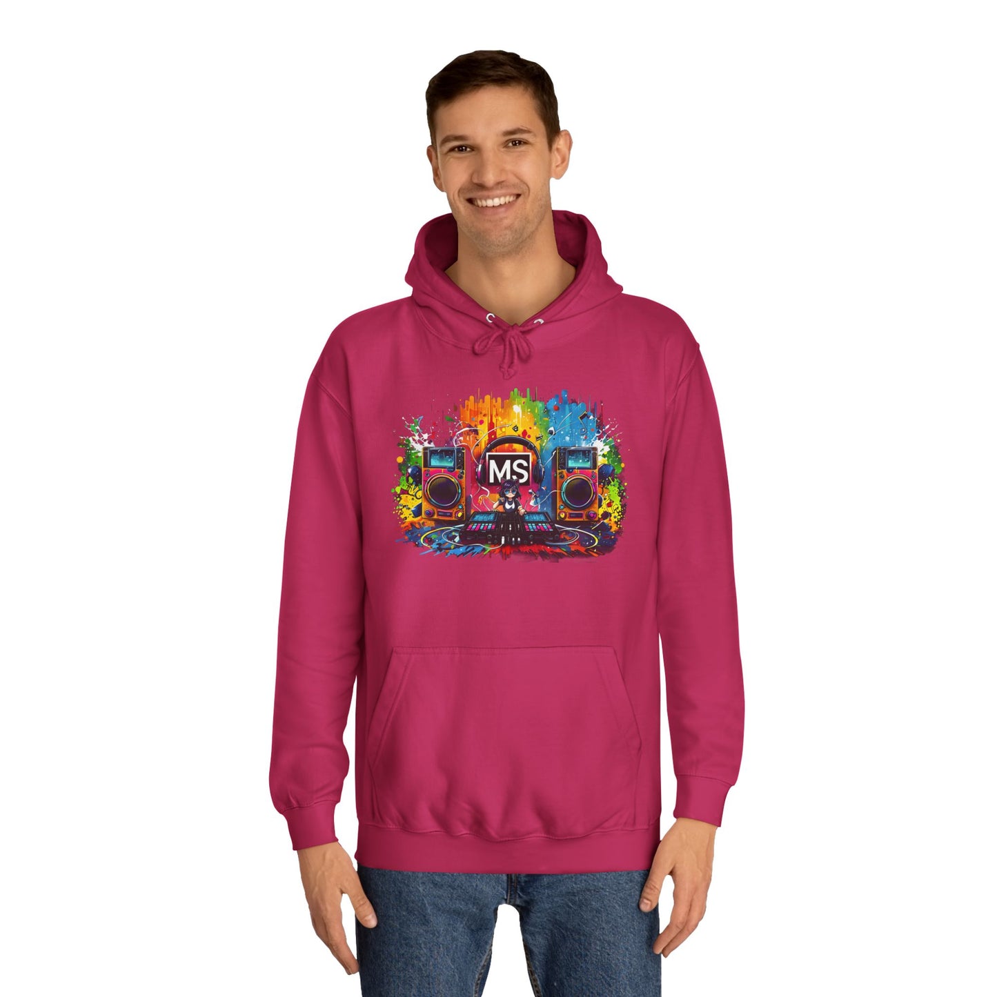 Vibrant Music Festival Unisex College Hoodie - Perfect for Concerts & Casual Wear DJ