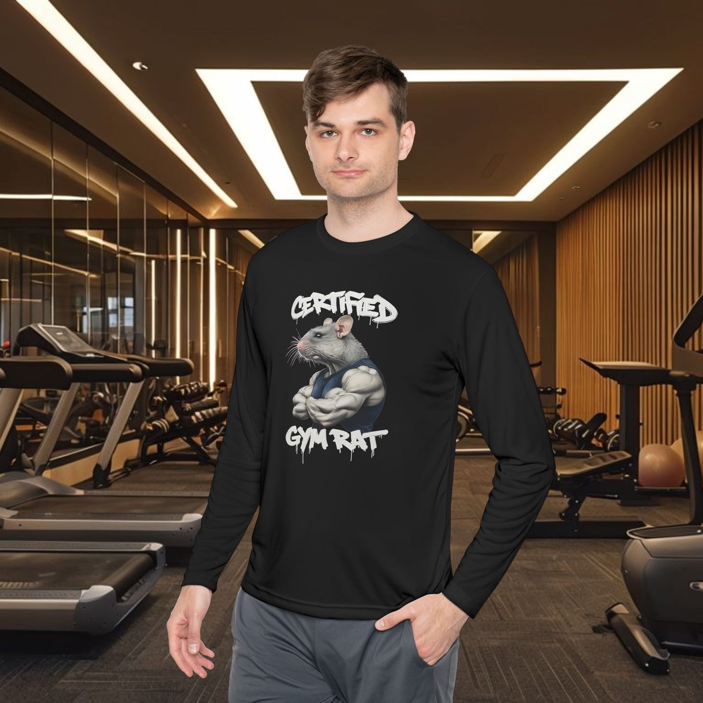Certified Gym Rat Unisex Lightweight Long Sleeve Tee