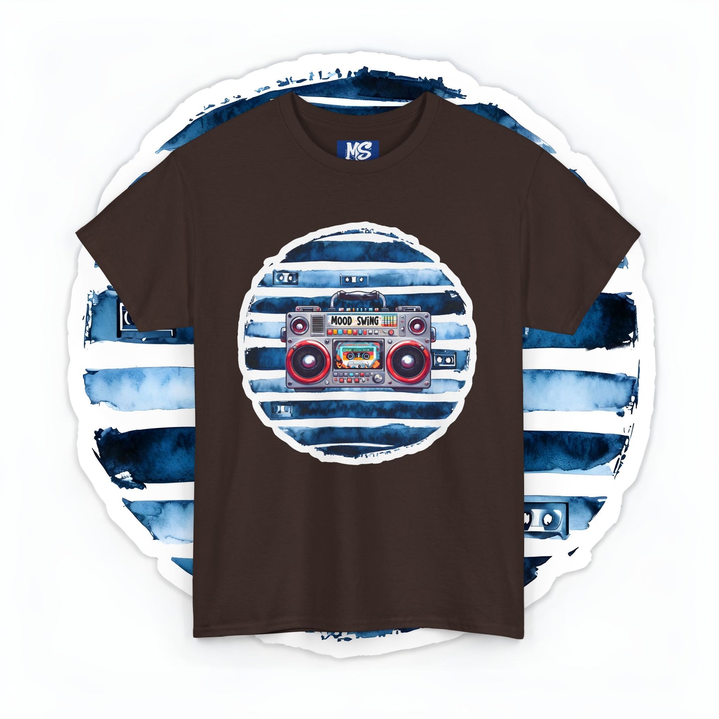 Retro Boombox Unisex Heavy Cotton Tee - Perfect for Music Lovers