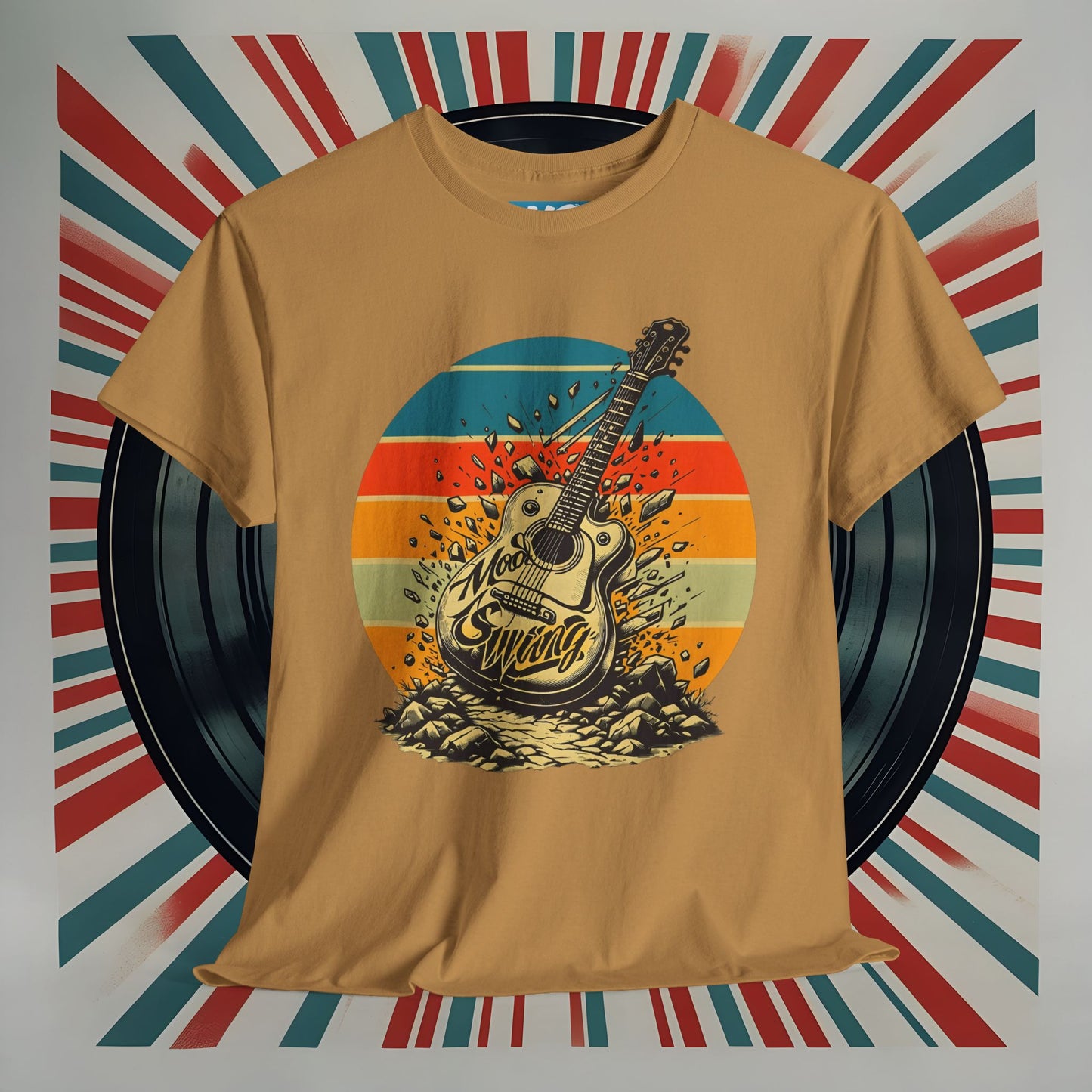 Retro Guitar Sundays Unisex Heavy Cotton Tee
