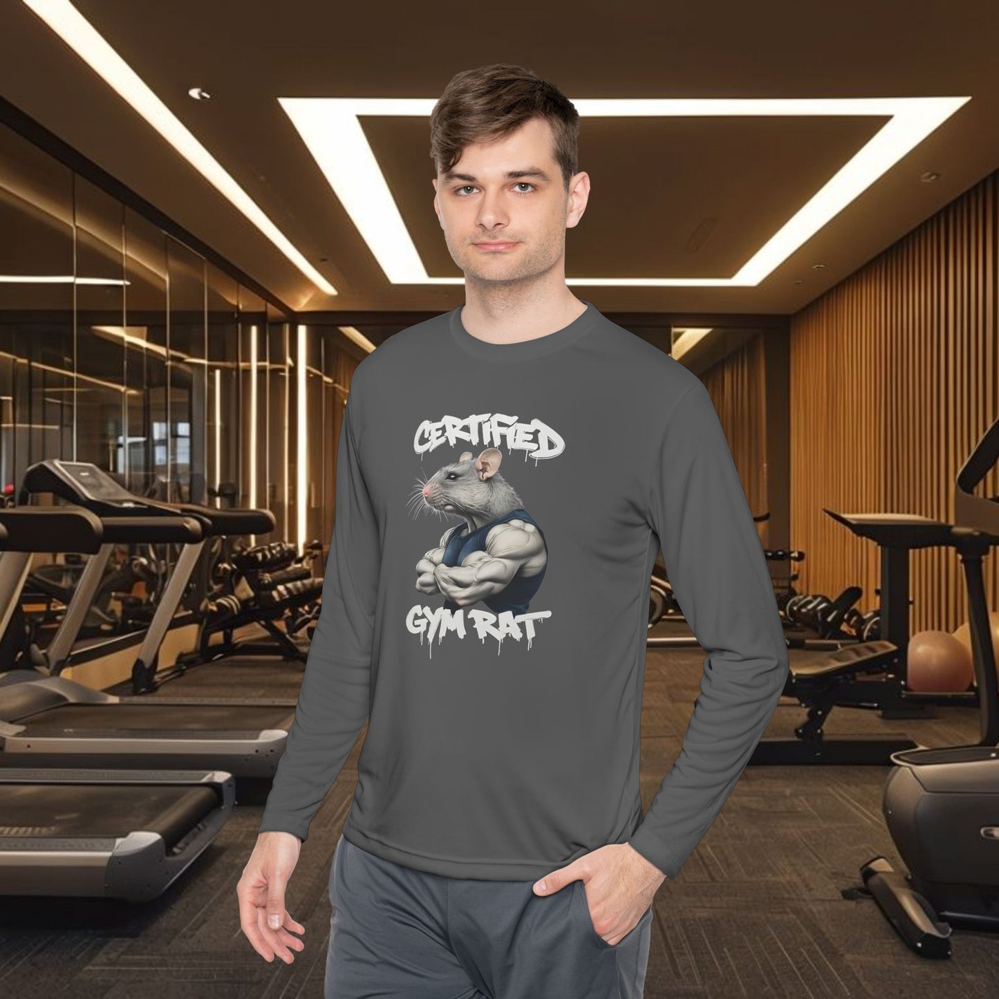 Certified Gym Rat Unisex Lightweight Long Sleeve Tee