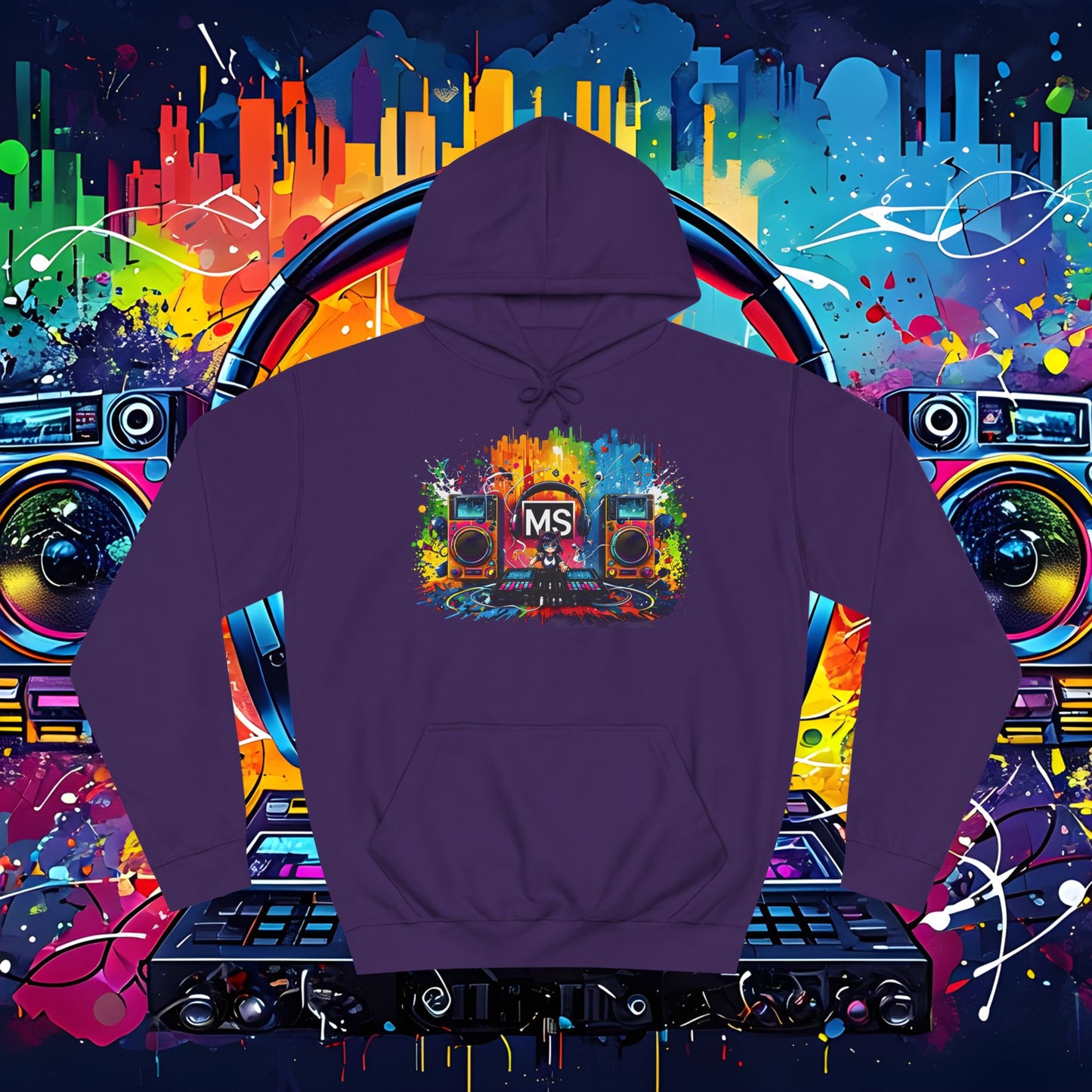 Vibrant Music Festival Unisex College Hoodie - Perfect for Concerts & Casual Wear DJ