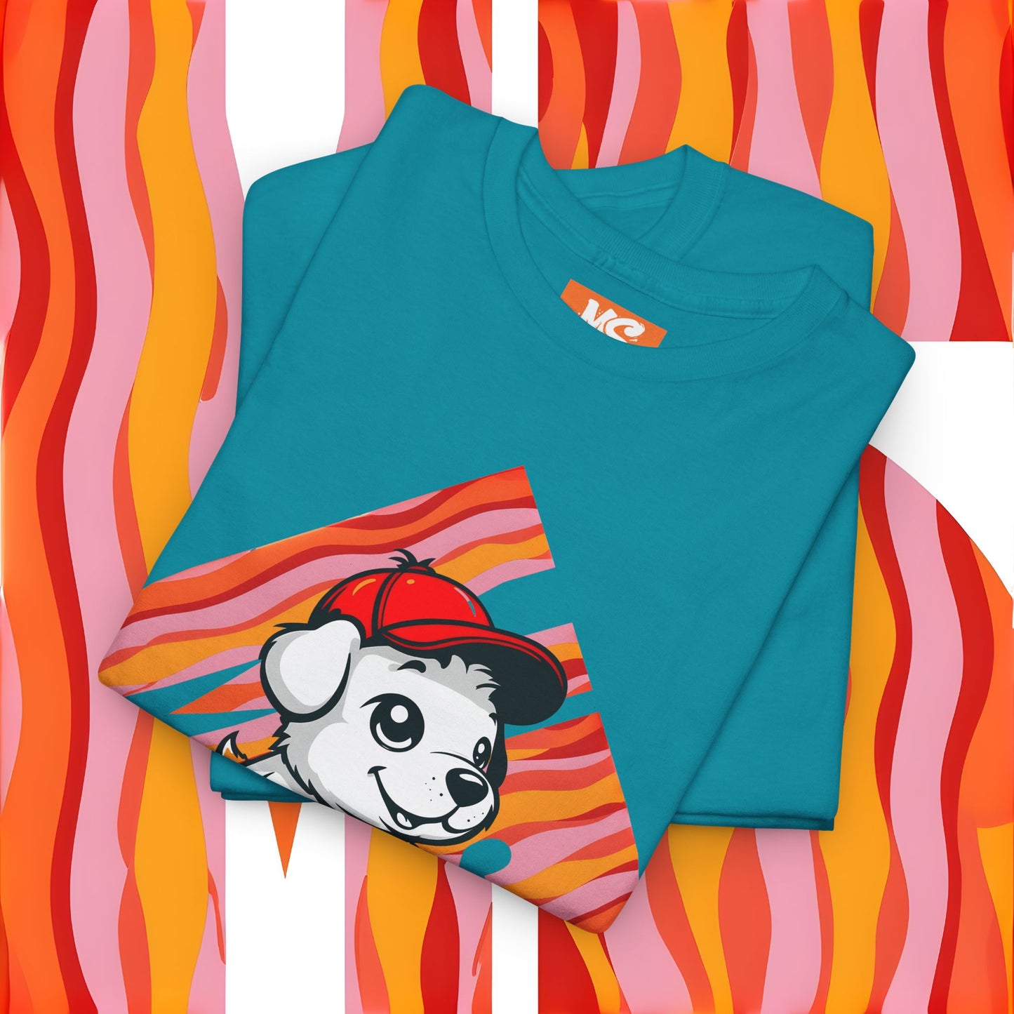 Cute Dog Illustration Unisex Heavy Cotton Tee - Perfect for Pet Lovers!