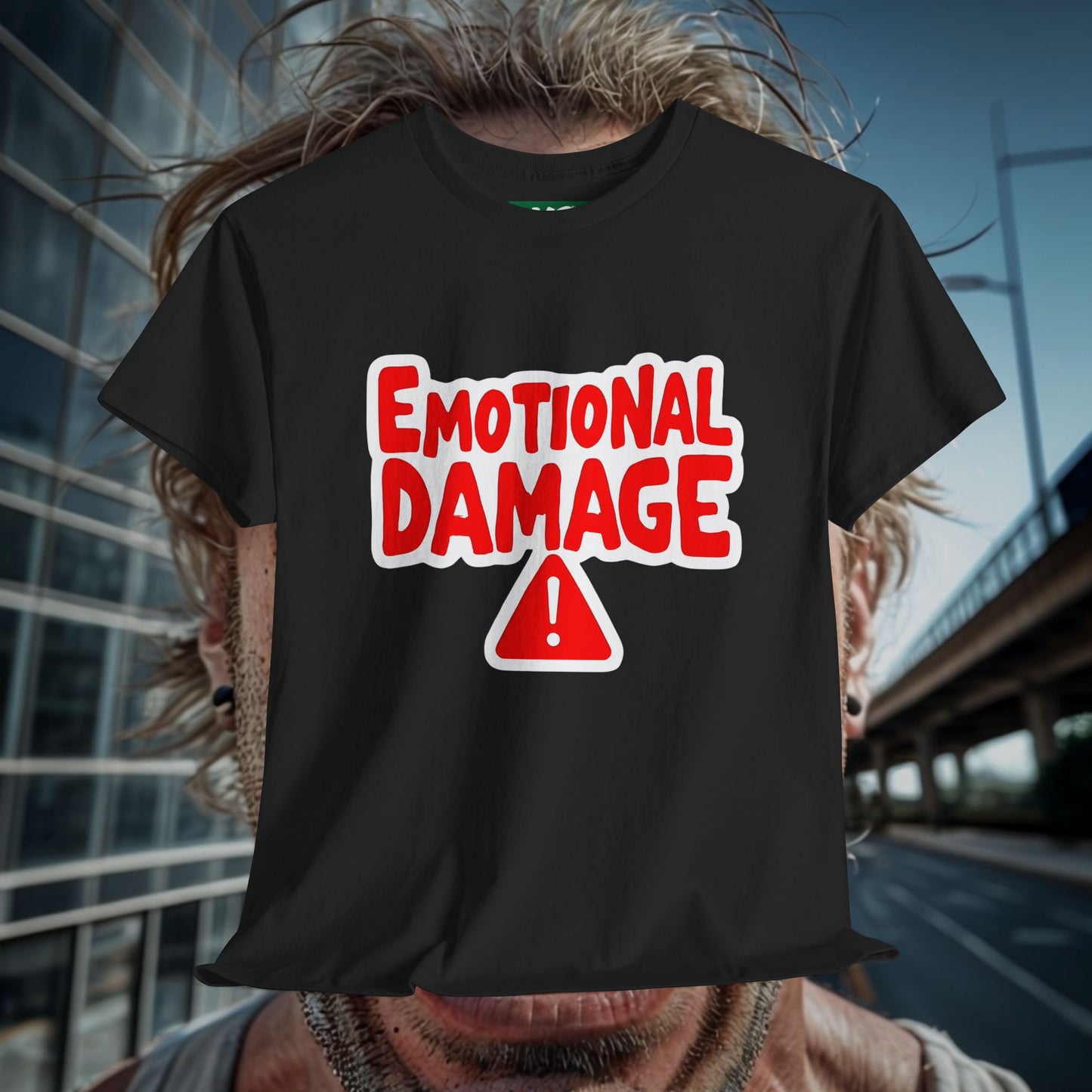 Emotional Damage Unisex Heavy Cotton Tee - Funny Graphic Shirt for Casual Wear
