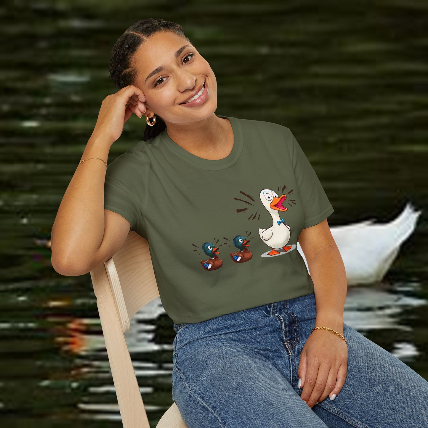 " Duck, Duck Goose" Quirky Duck Squad Unisex T-Shirt - Fun Graphic Tee for Animal Lovers