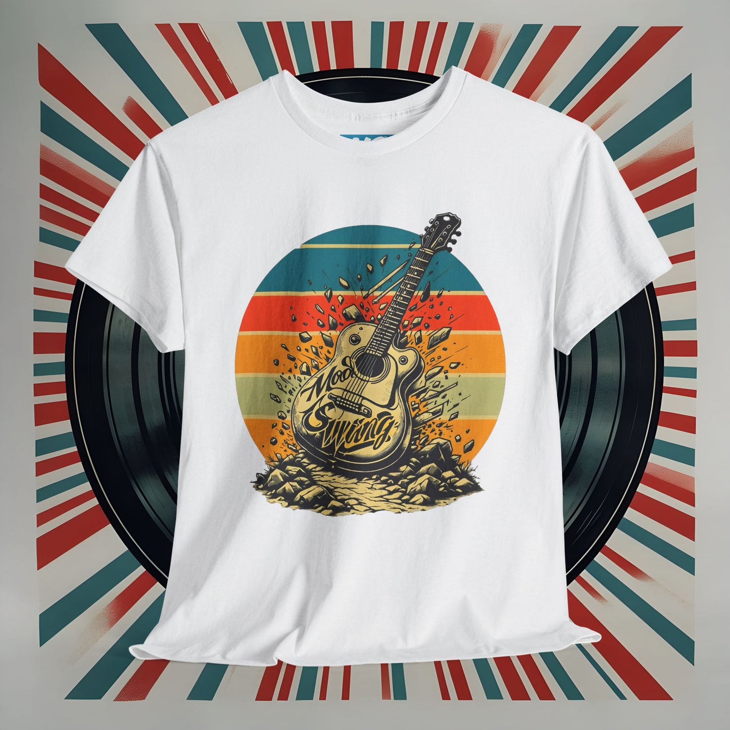 Retro Guitar Sundays Unisex Heavy Cotton Tee
