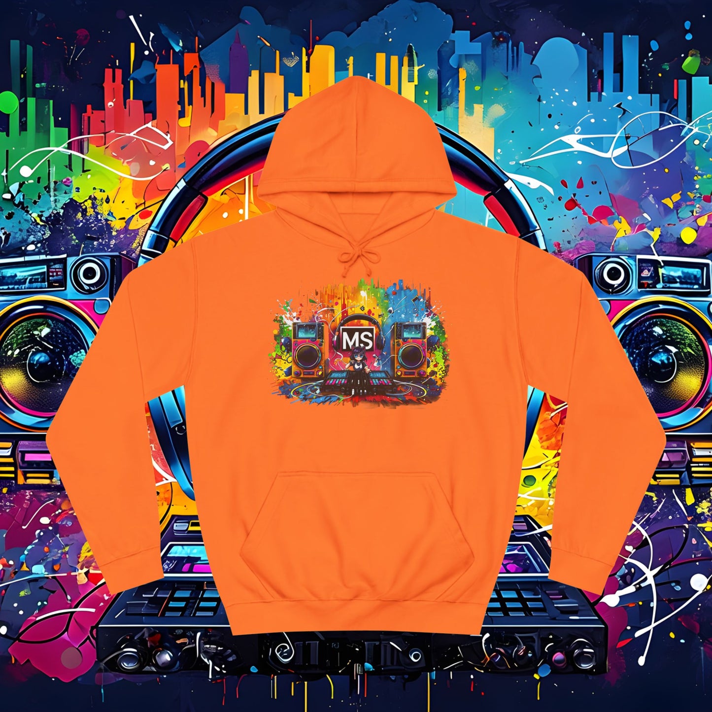 Vibrant Music Festival Unisex College Hoodie - Perfect for Concerts & Casual Wear DJ