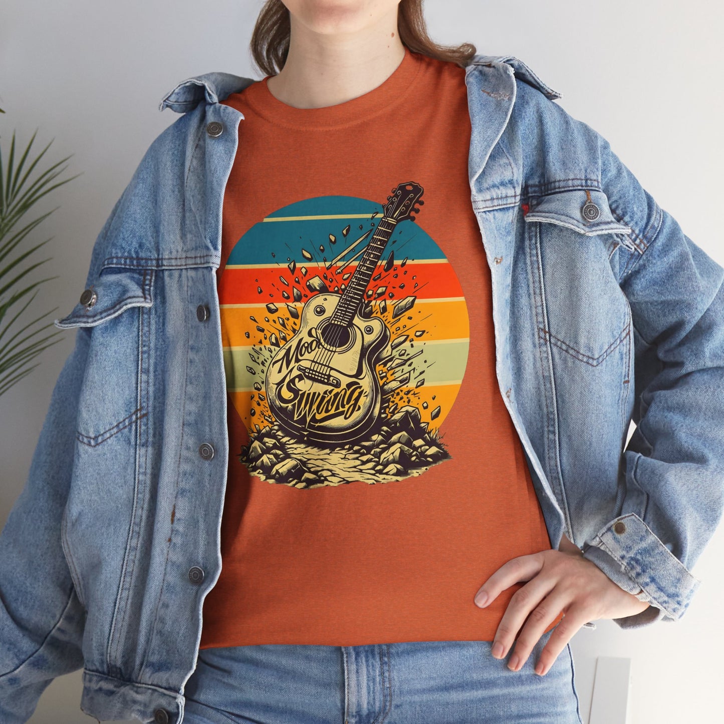 Retro Guitar Sundays Unisex Heavy Cotton Tee