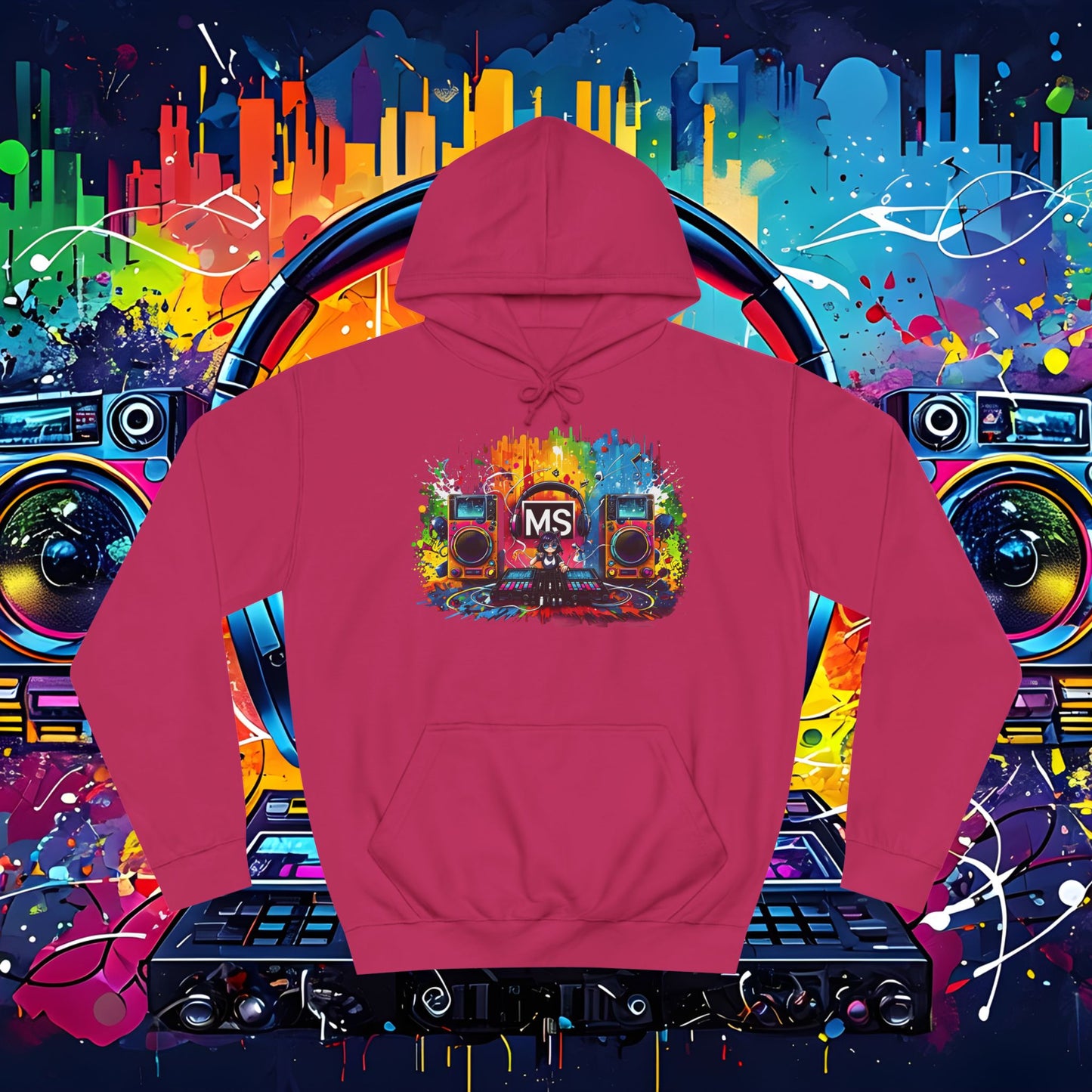 Vibrant Music Festival Unisex College Hoodie - Perfect for Concerts & Casual Wear DJ