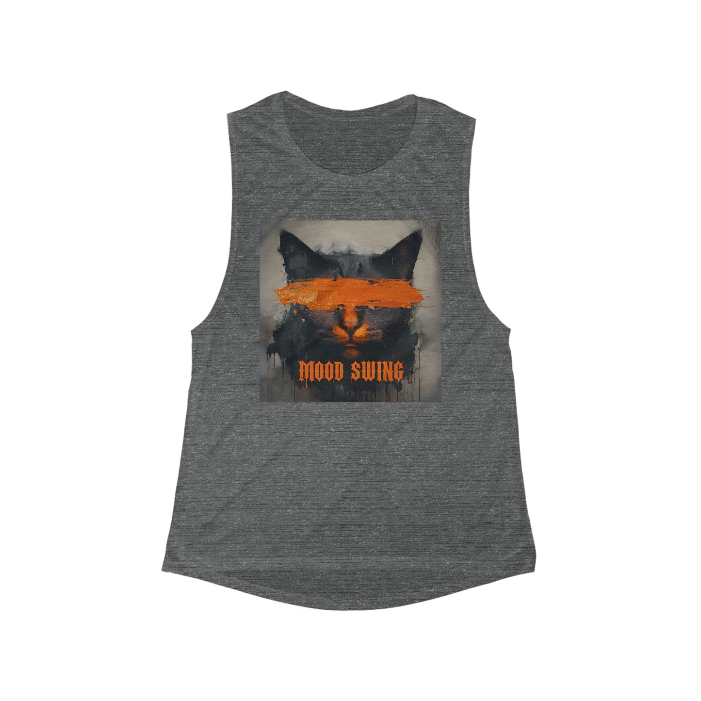 Mood Swing Cat Women's Flowy Tank Top - Perfect for Cat Lovers & Casual Days