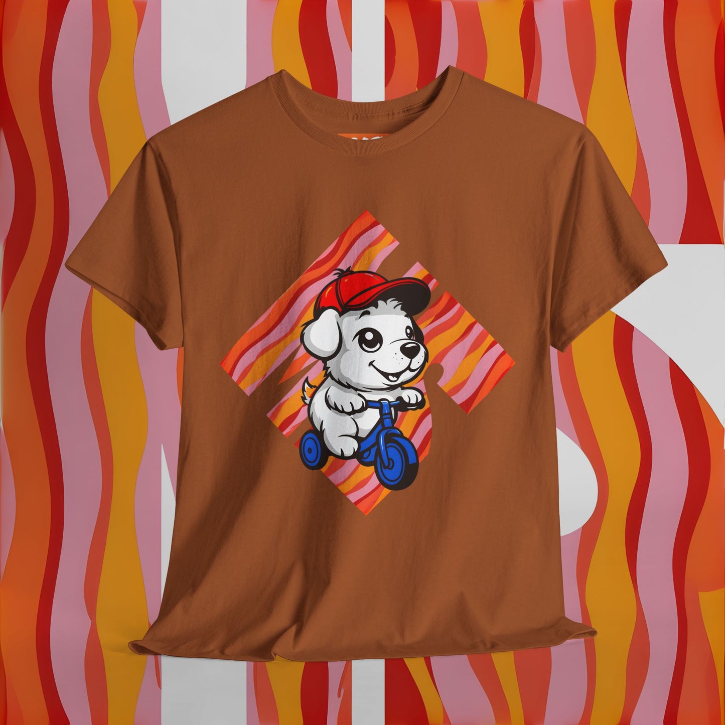 Cute Dog Illustration Unisex Heavy Cotton Tee - Perfect for Pet Lovers!