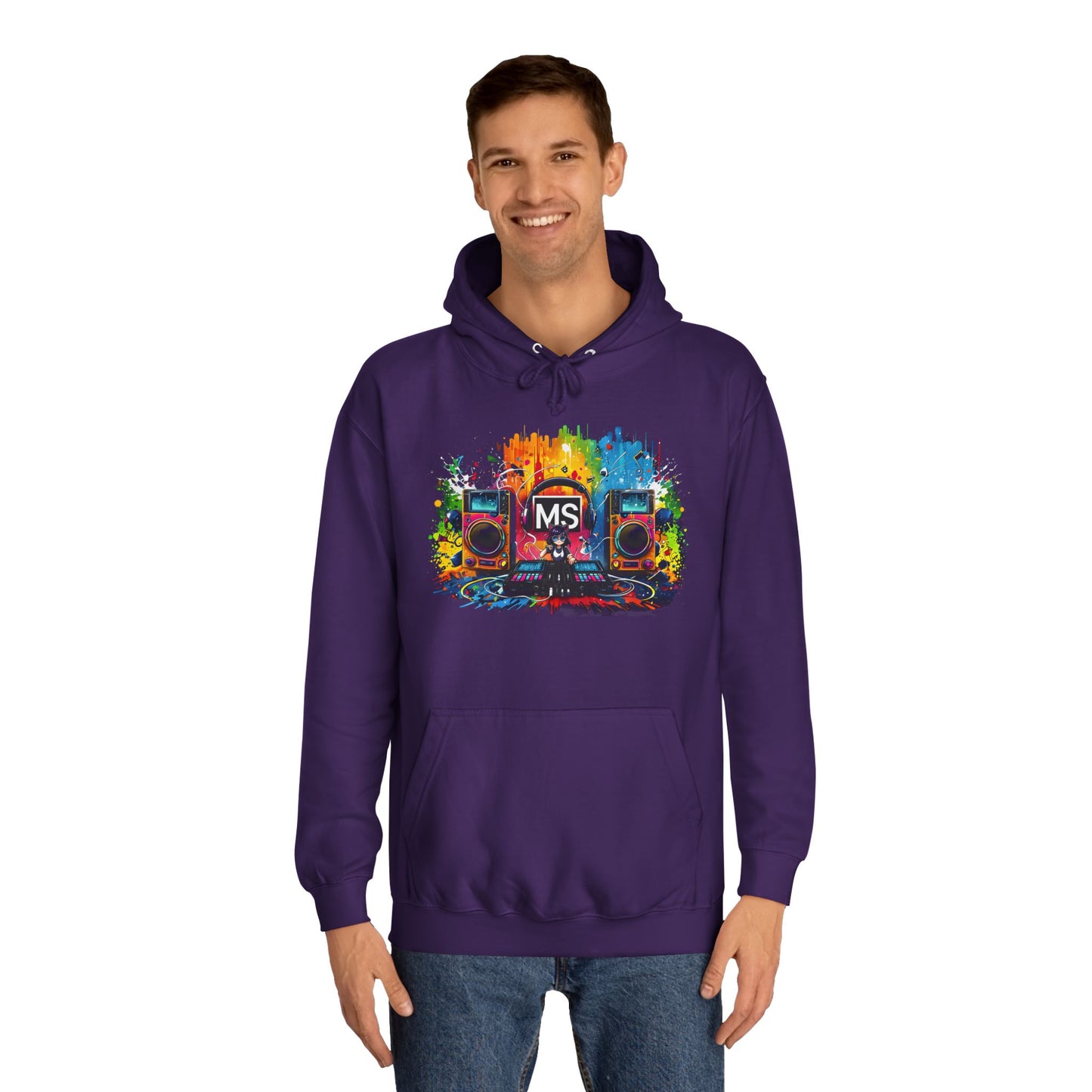 Vibrant Music Festival Unisex College Hoodie - Perfect for Concerts & Casual Wear DJ