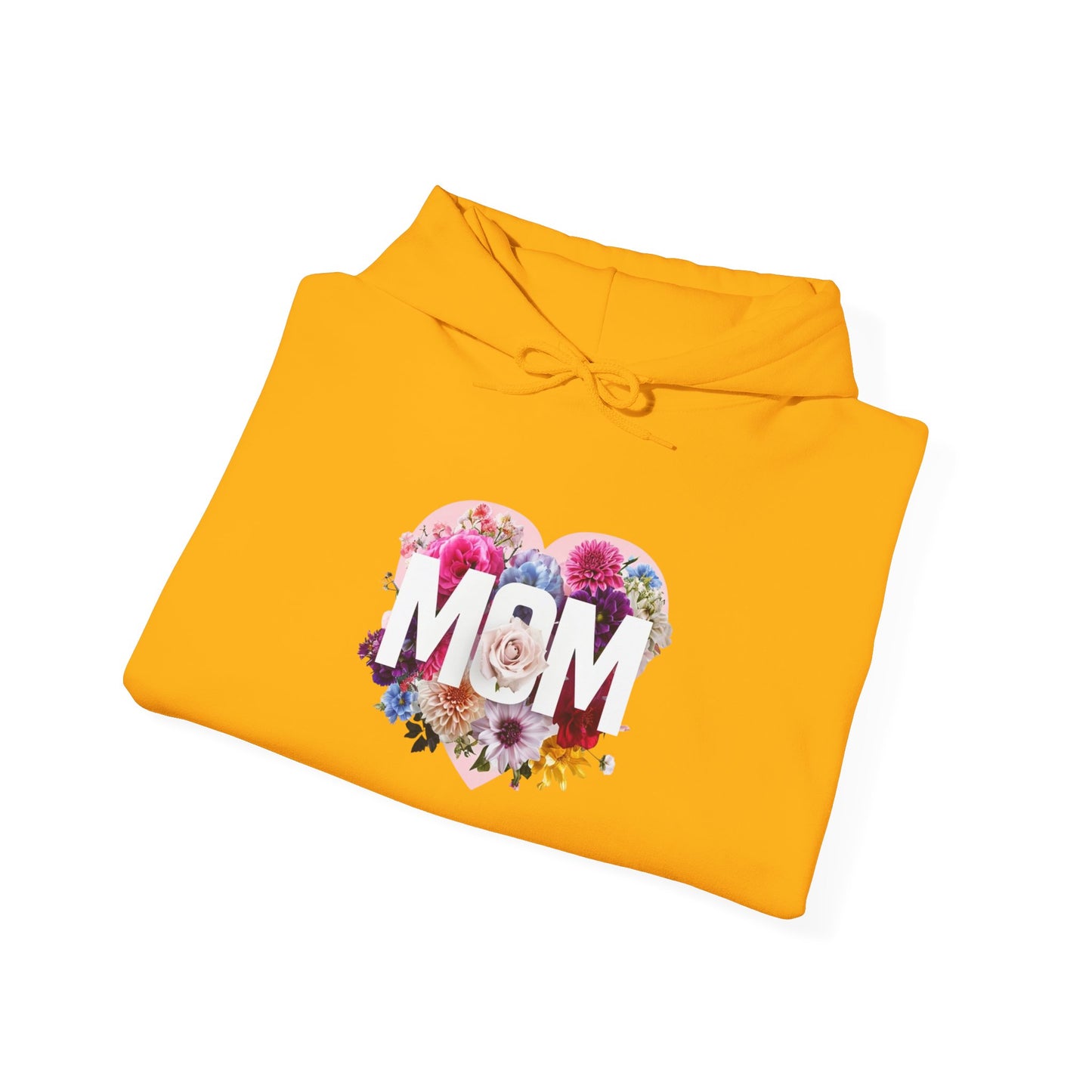 Mom Heart Floral Hoodie - Unisex Heavy Blend™ Sweatshirt for Mother's Day