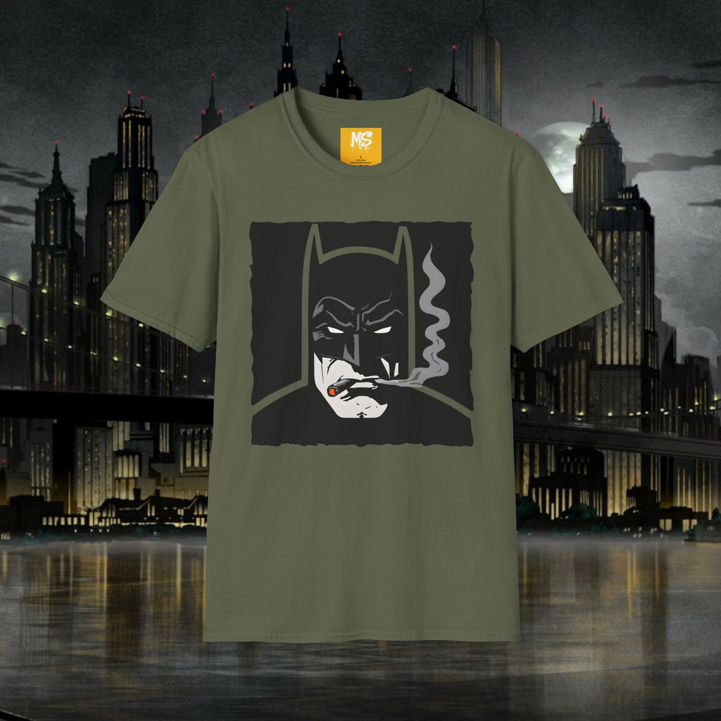 Cool Batman Graphic Unisex T-Shirt Smoking