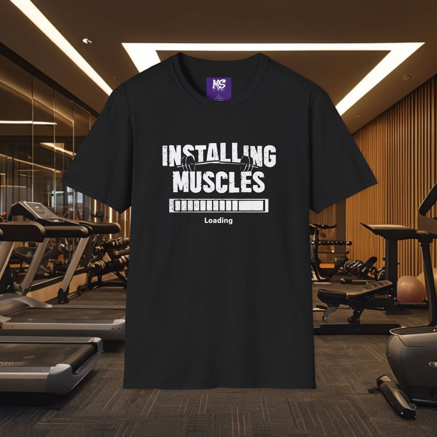 Installing Muscles Gyn Shirt Unisex Softstyle T-Shirt