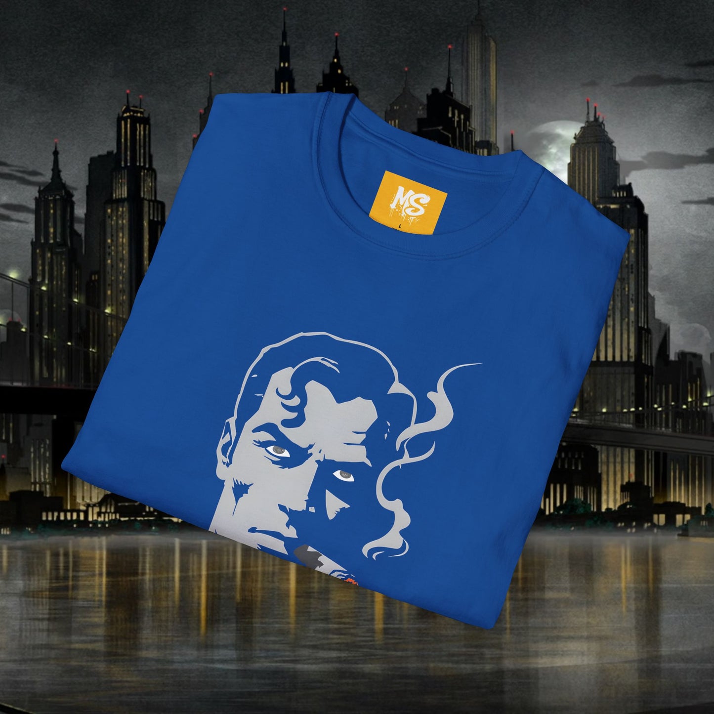 Superhero Superman Smoking Graphic T-Shirt - Unisex Softstyle