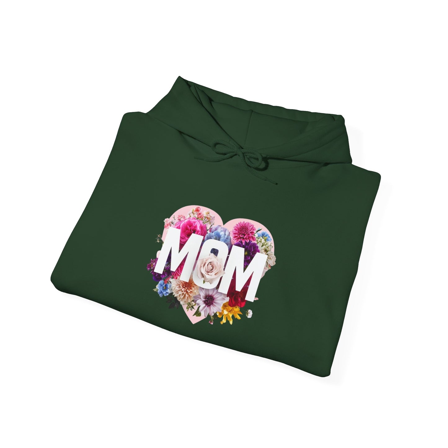 Mom Heart Floral Hoodie - Unisex Heavy Blend™ Sweatshirt for Mother's Day