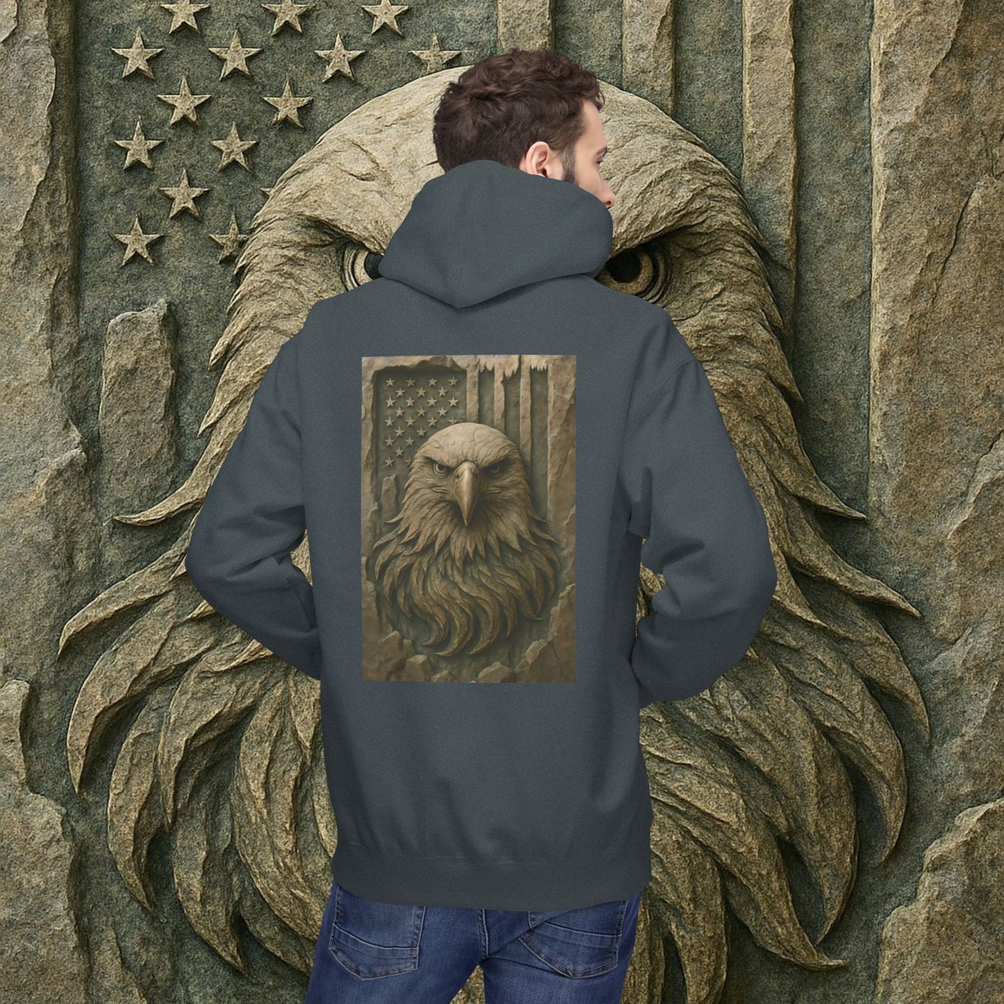 Freedom Eagle, USA, Cozy Animal Print Hoodie, Perfect for Everyday Wear, Gifts for Animal Lovers, Casual Outfits, Outdoor Adventures