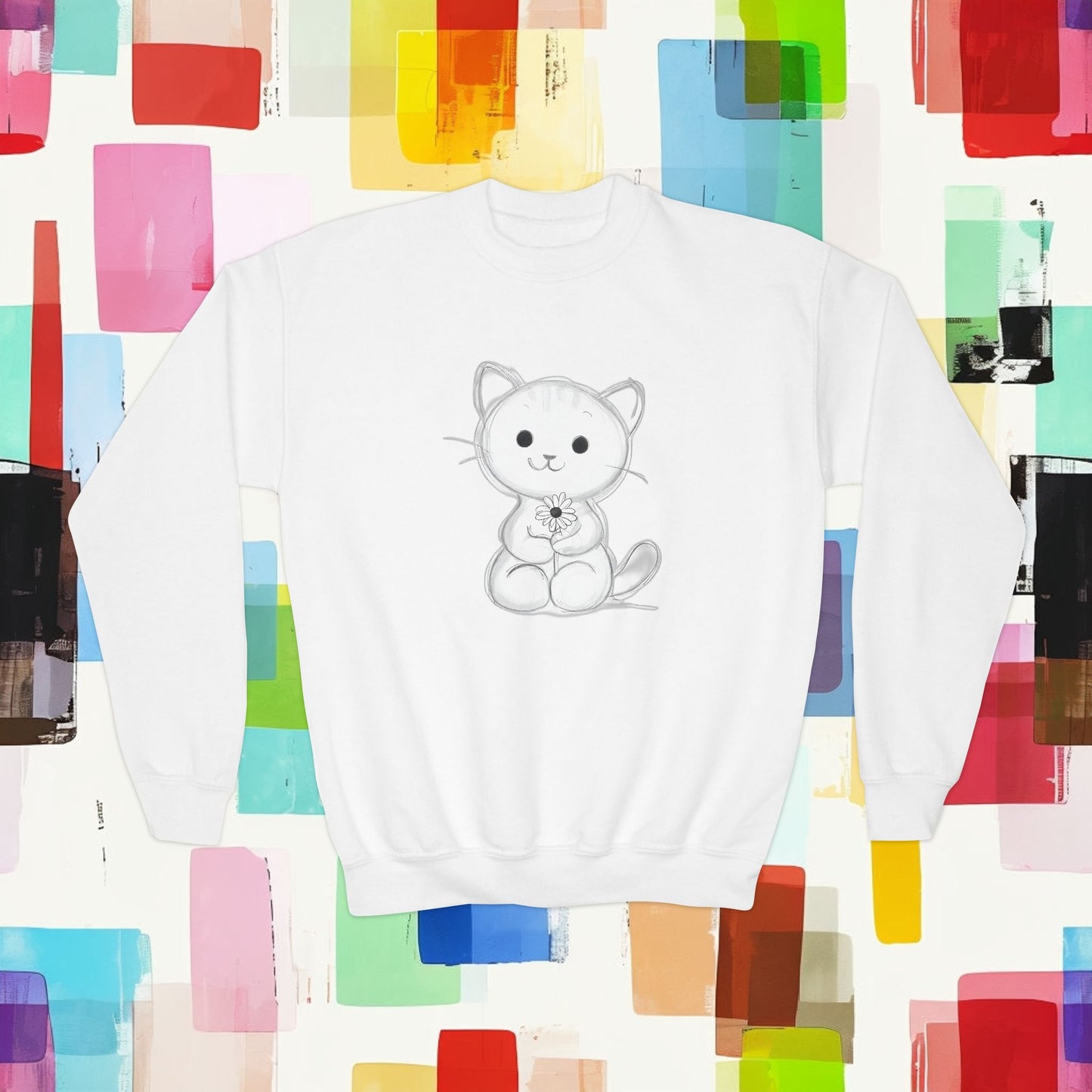 Youth Crewneck Sweatshirt kitten cat