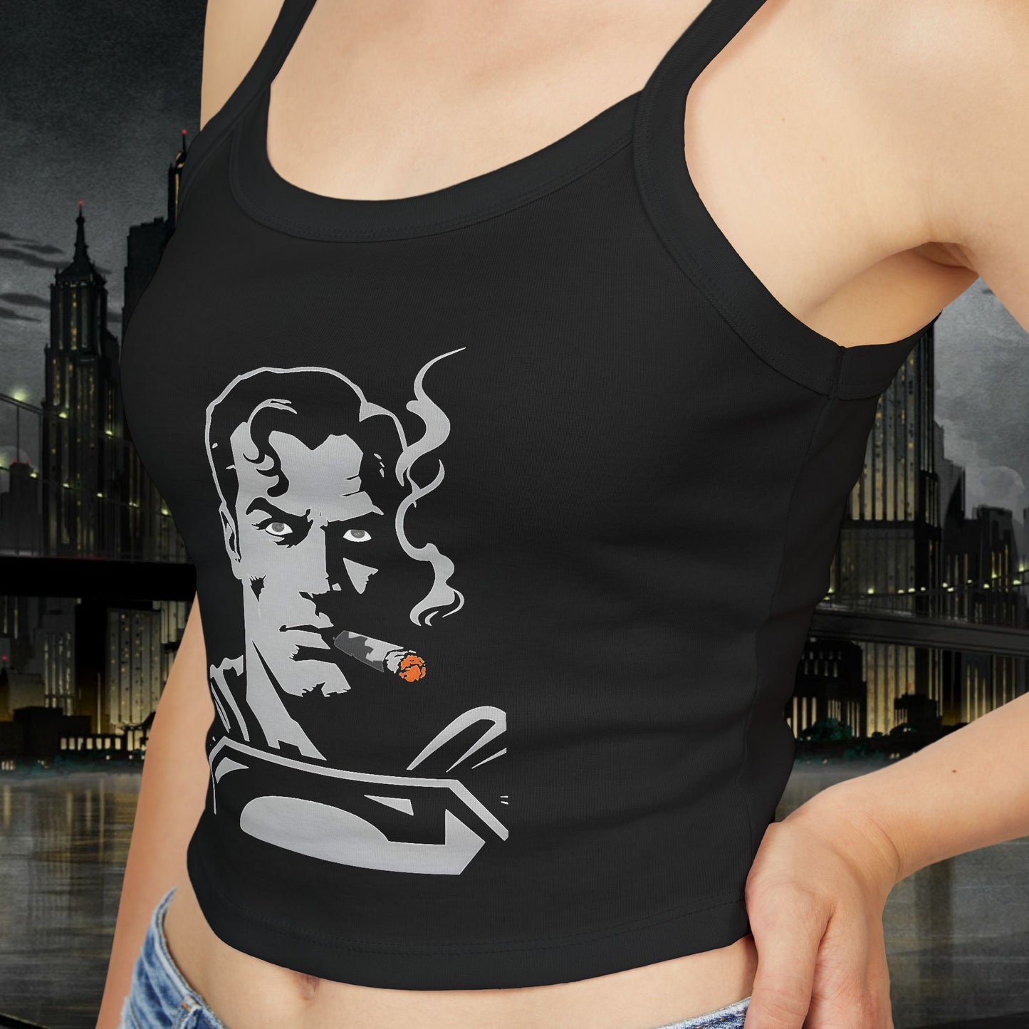 Urban Vibe Women's Spaghetti Strap Tank Top - Stylish Graphic Tee with Cool Design