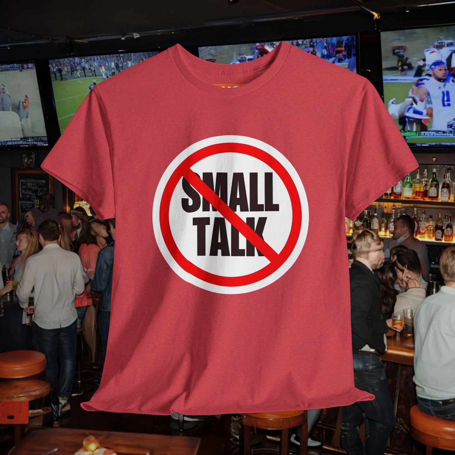 No Small Talk Unisex Heavy Cotton Tee - Casual Statement T-Shirt