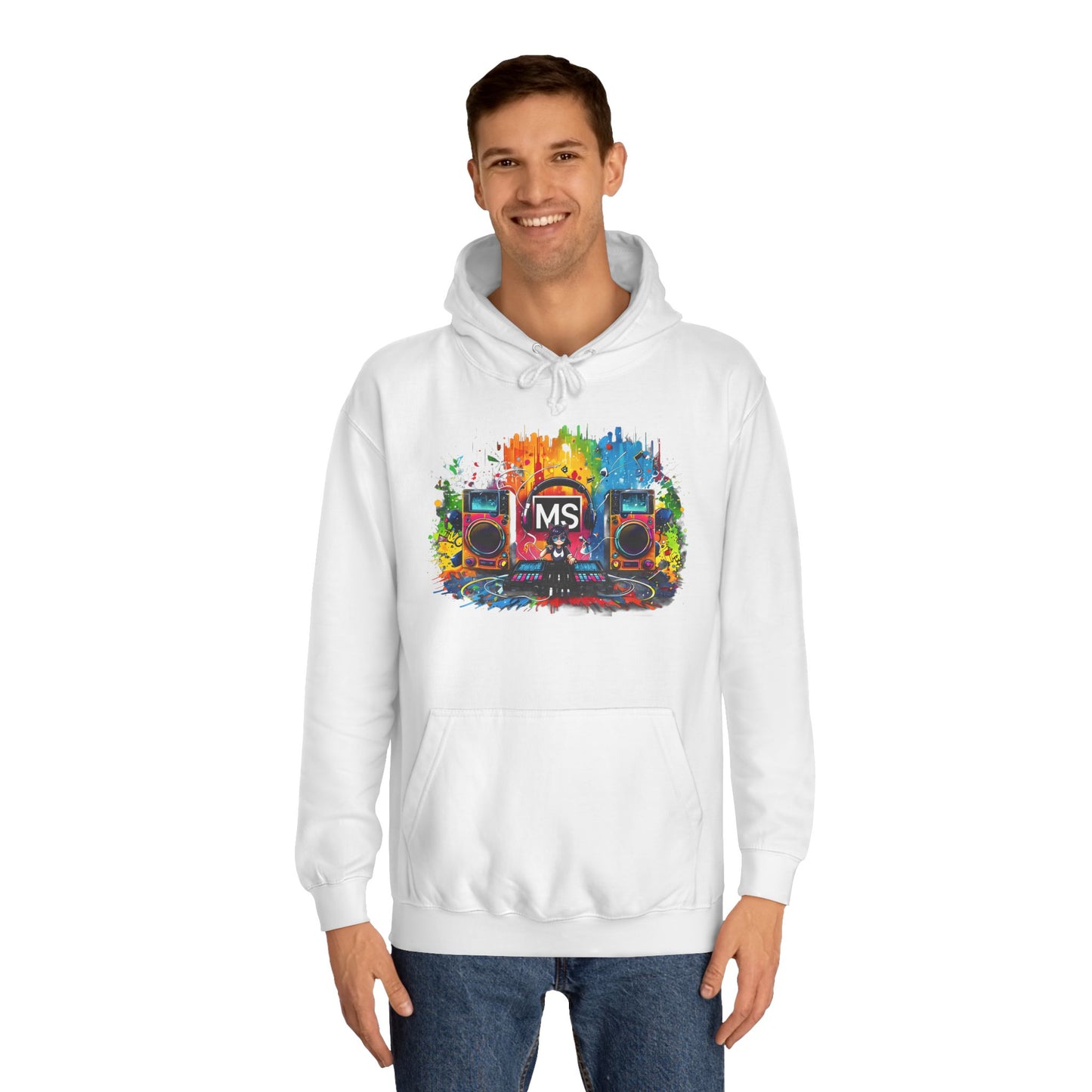 Vibrant Music Festival Unisex College Hoodie - Perfect for Concerts & Casual Wear DJ