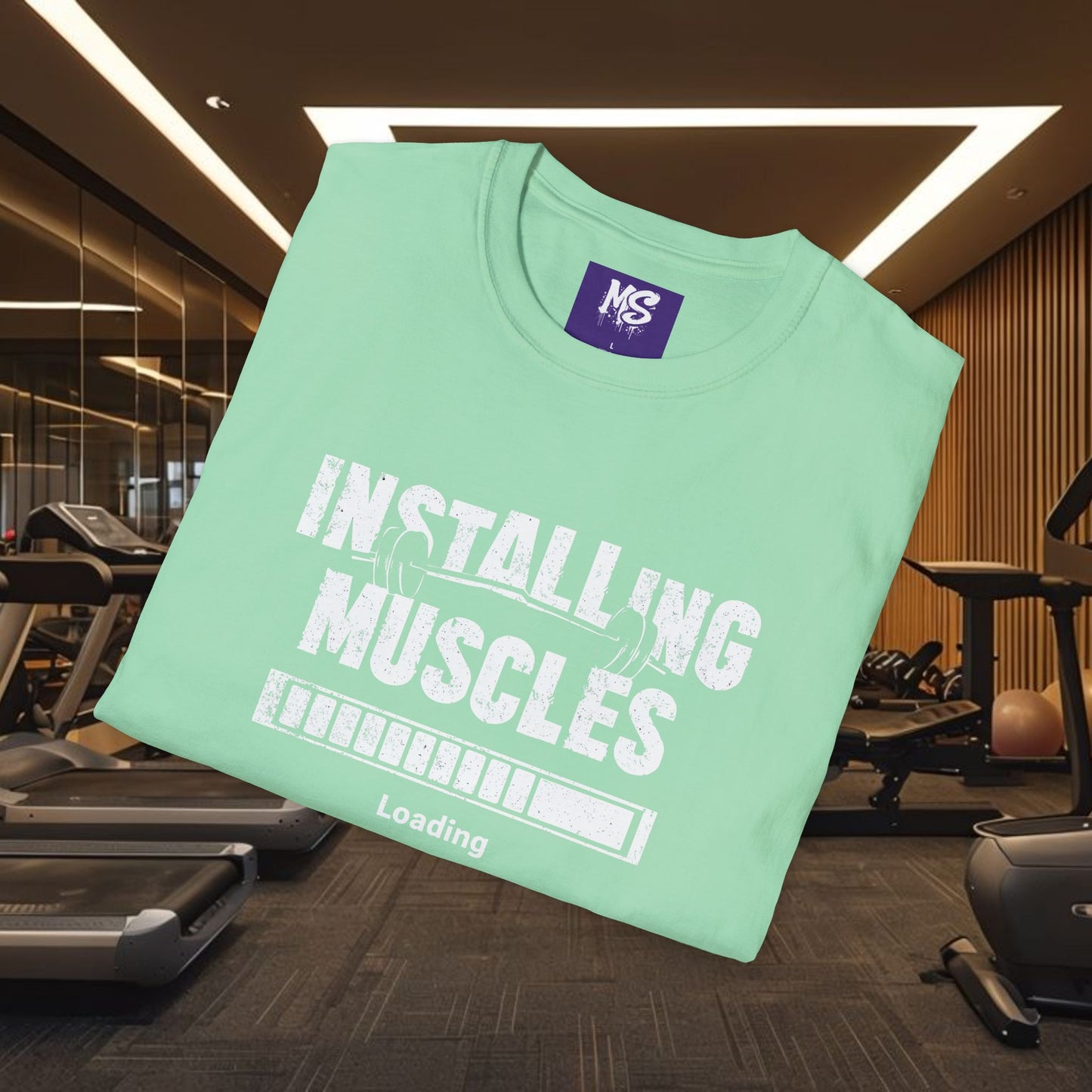Installing Muscles Gyn Shirt Unisex Softstyle T-Shirt