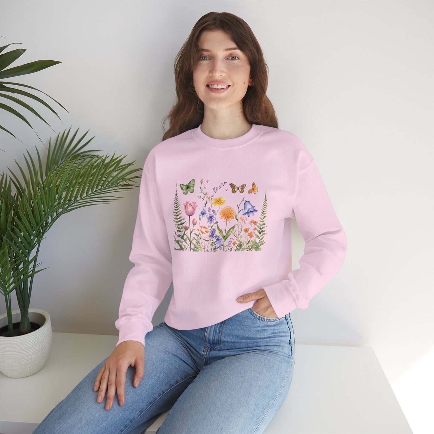 "Wildflower Whimsy" Unisex Heavy Blend™ Crewneck Sweatshirt