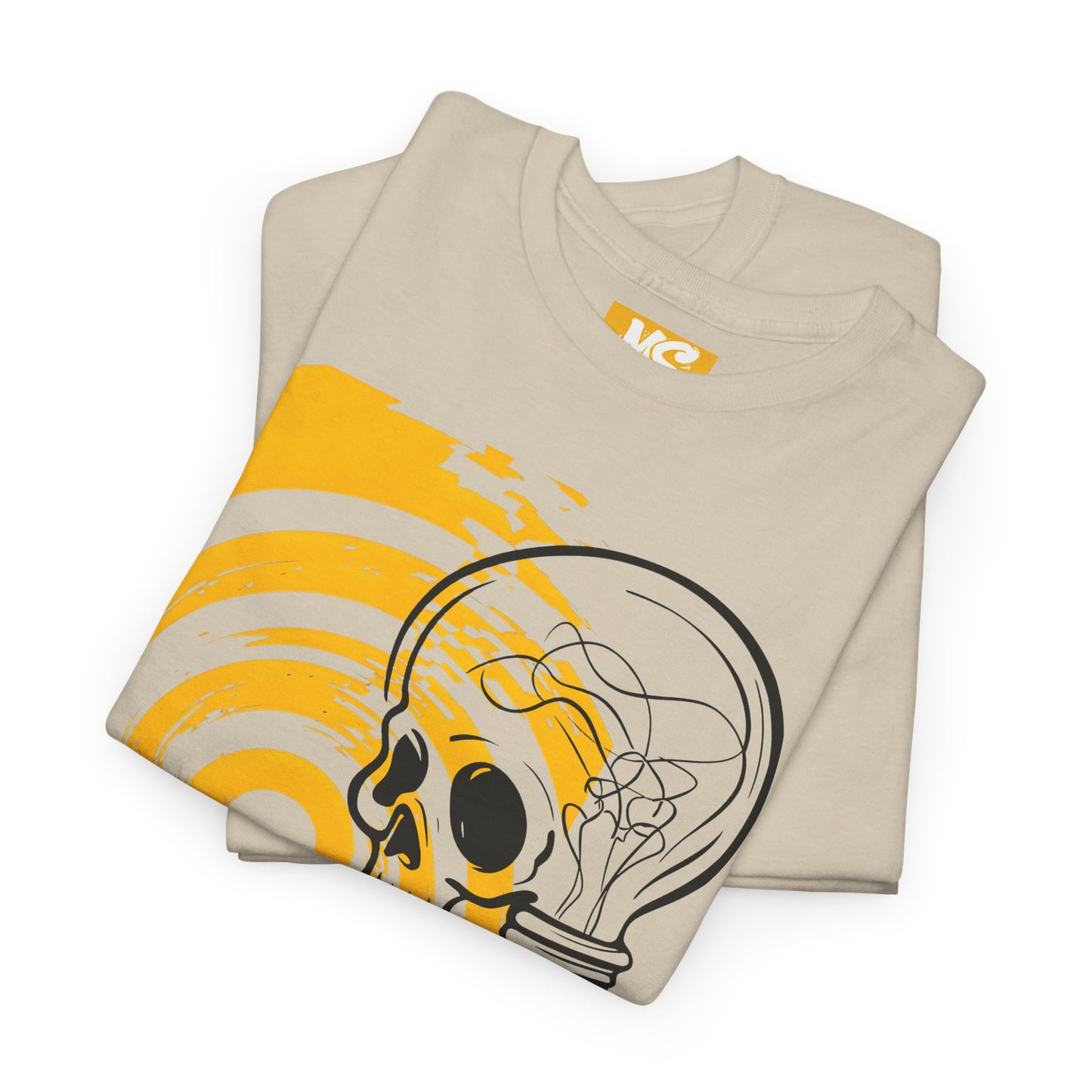 Bold Skull Lightbulb Unisex Heavy Cotton Tee