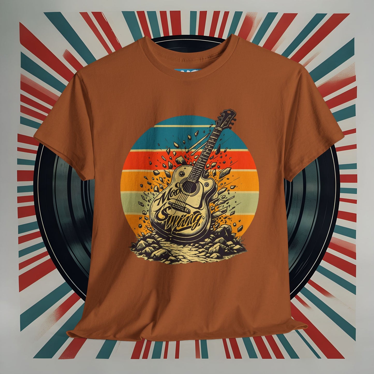 Retro Guitar Sundays Unisex Heavy Cotton Tee