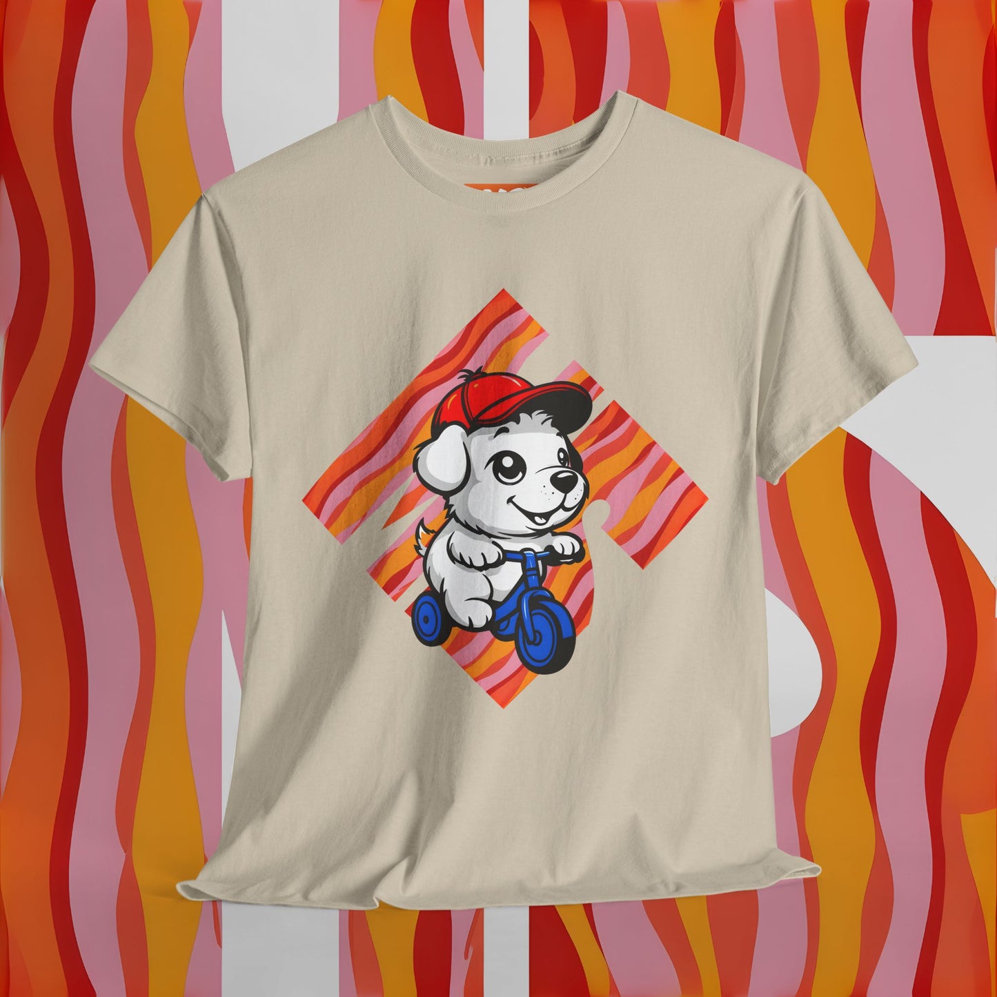 Cute Dog Illustration Unisex Heavy Cotton Tee - Perfect for Pet Lovers!