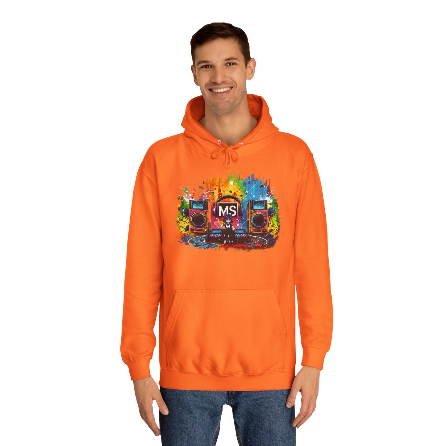 Vibrant Music Festival Unisex College Hoodie - Perfect for Concerts & Casual Wear DJ