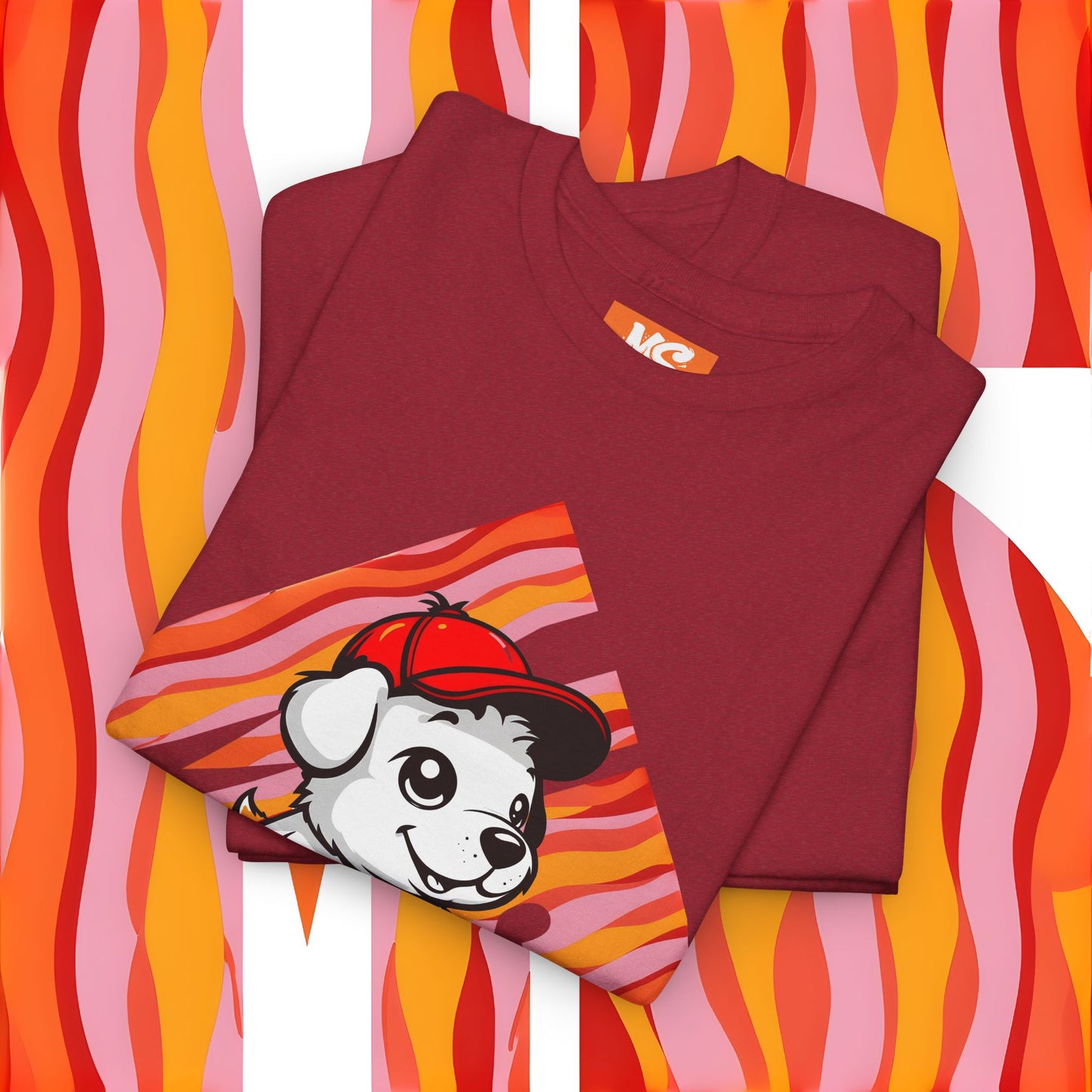 Cute Dog Illustration Unisex Heavy Cotton Tee - Perfect for Pet Lovers!