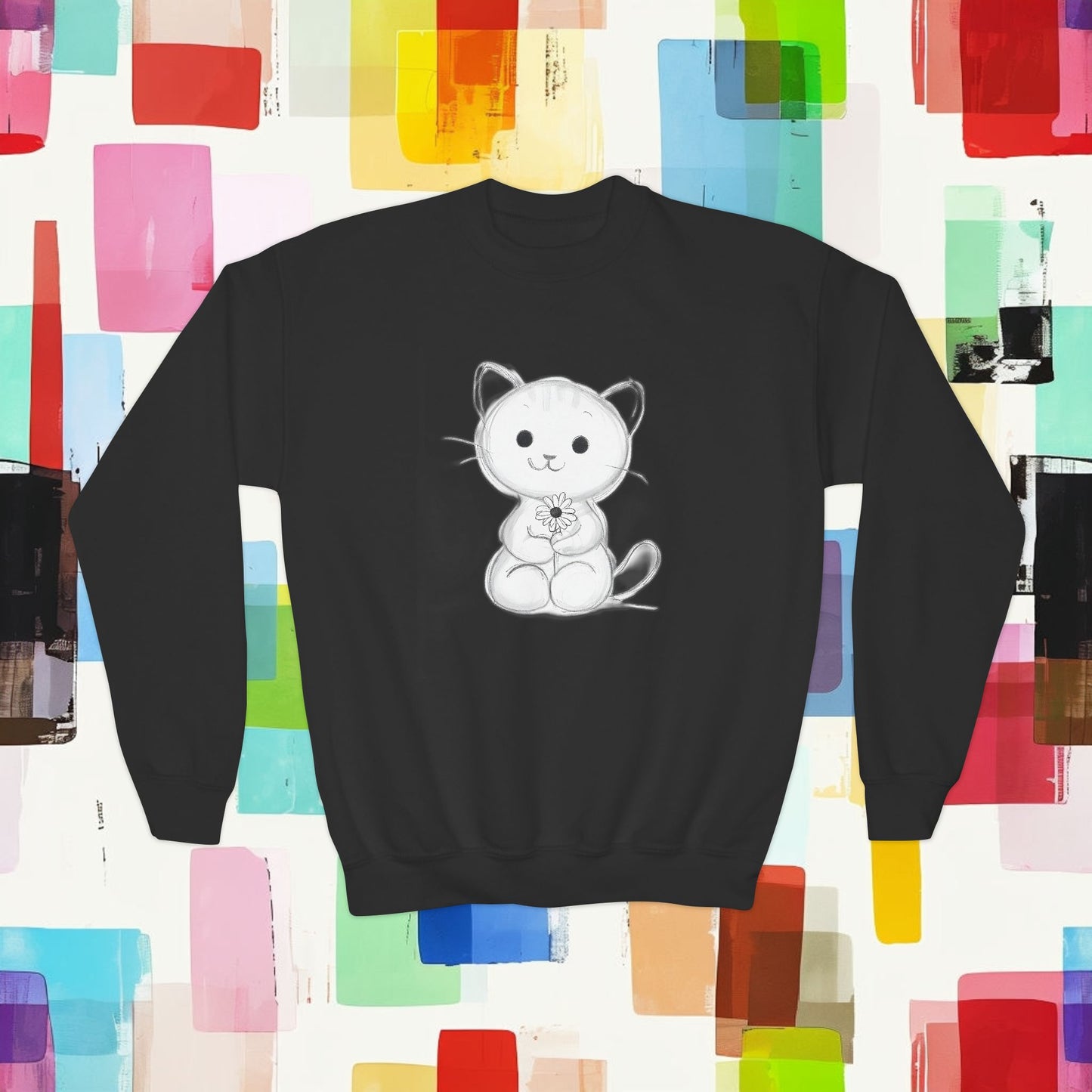 Youth Crewneck Sweatshirt kitten cat