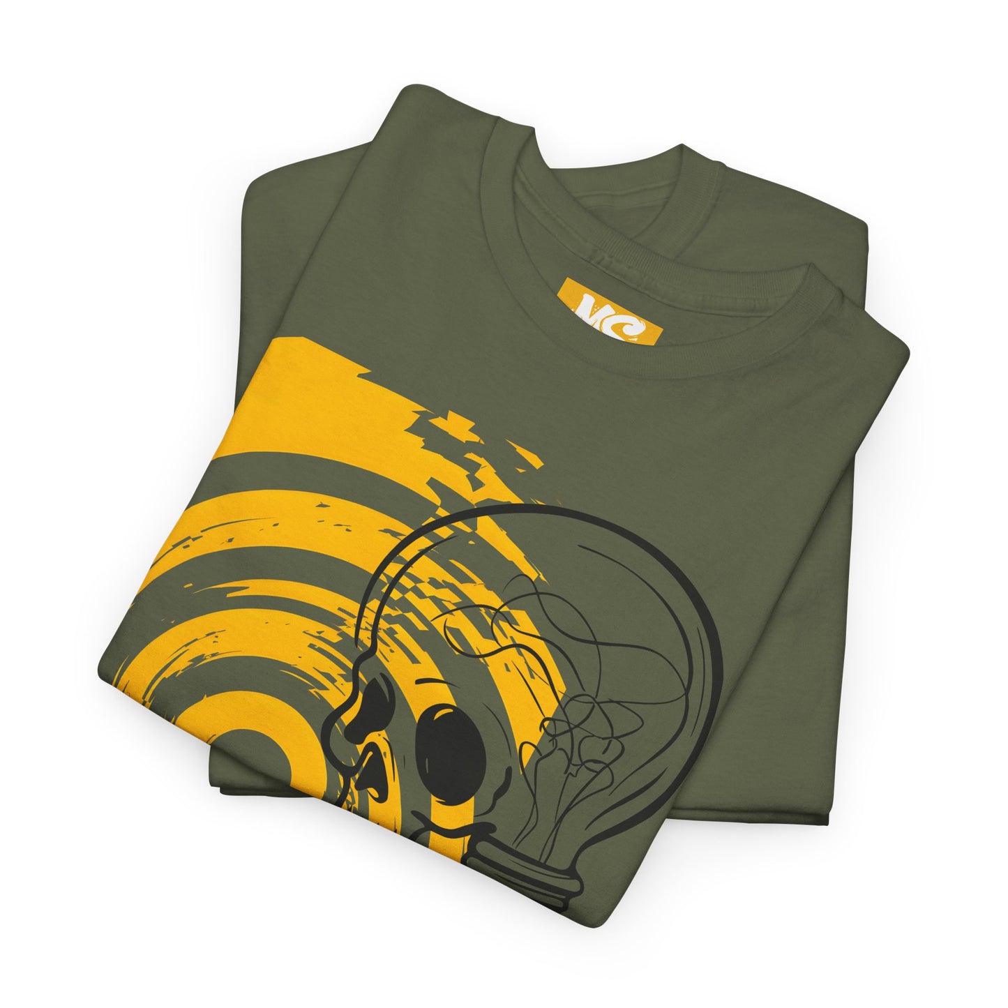 Bold Skull Lightbulb Unisex Heavy Cotton Tee