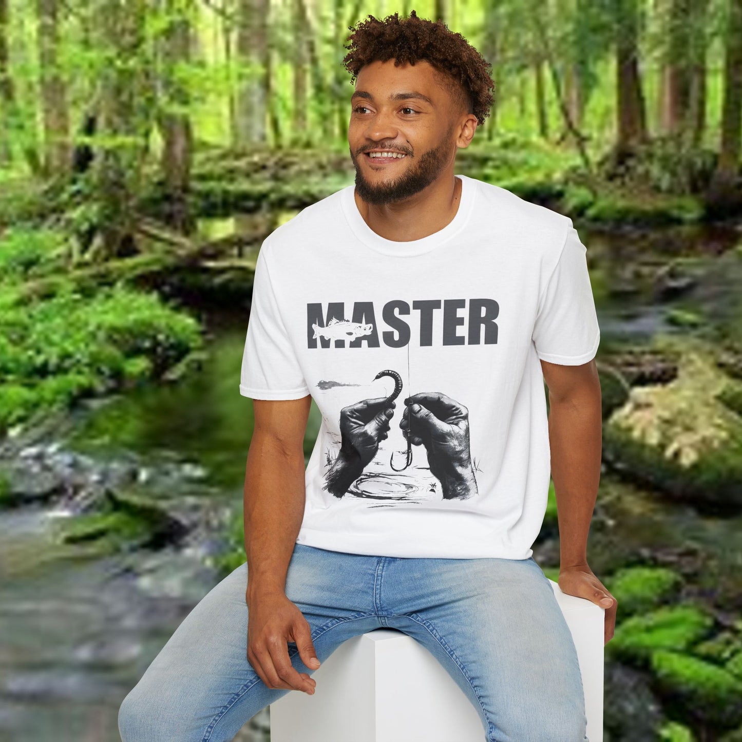 Master Fishing "Master Baiter" Unisex Softstyle T-Shirt - Perfect for Anglers