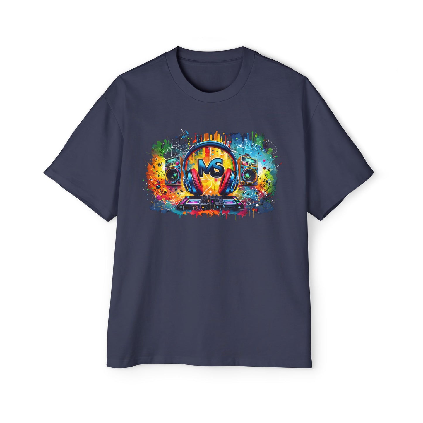 Colorful DJ Music Oversized Tee for Music Lovers