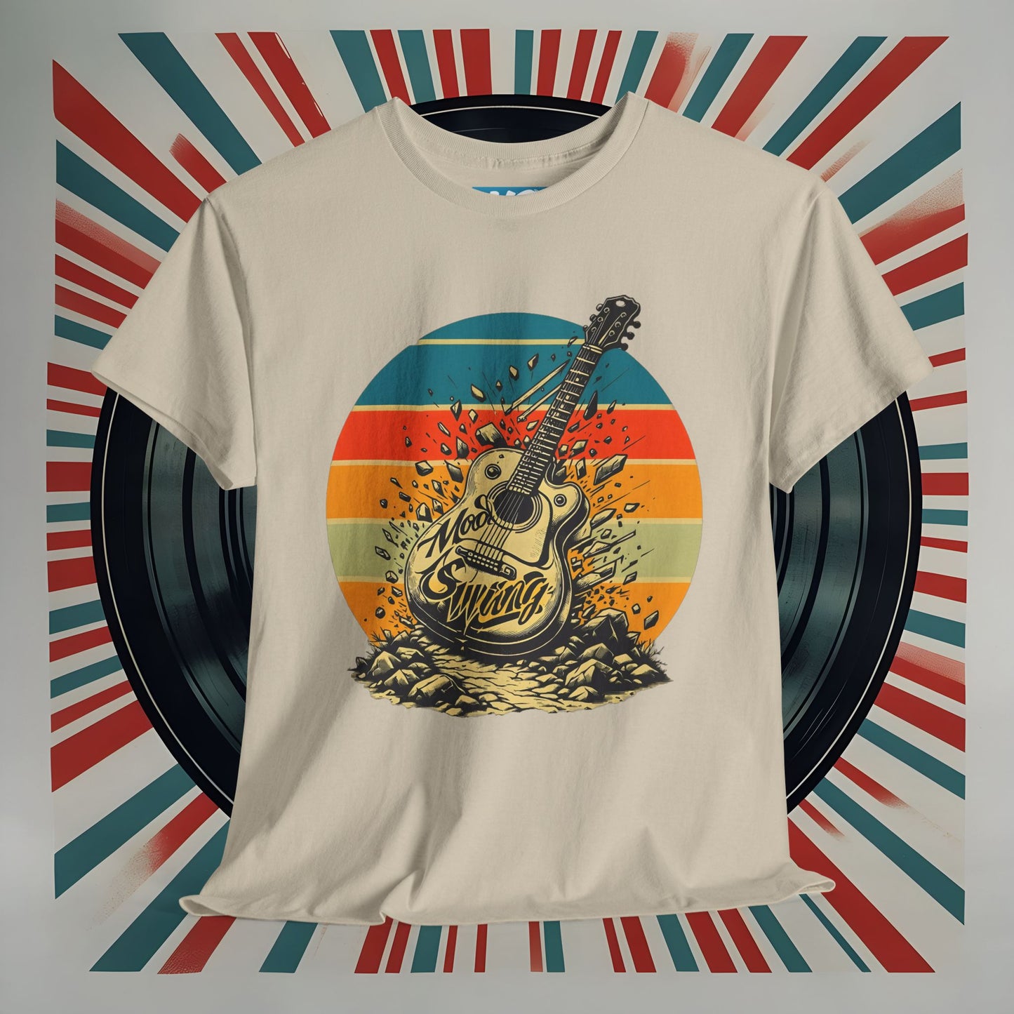 Retro Guitar Sundays Unisex Heavy Cotton Tee