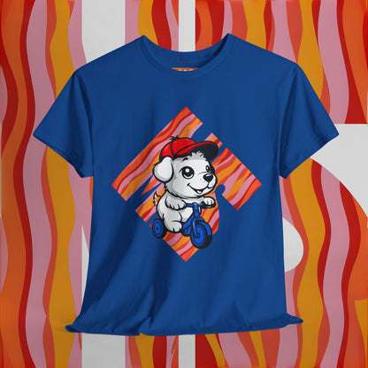 Cute Dog Illustration Unisex Heavy Cotton Tee - Perfect for Pet Lovers!