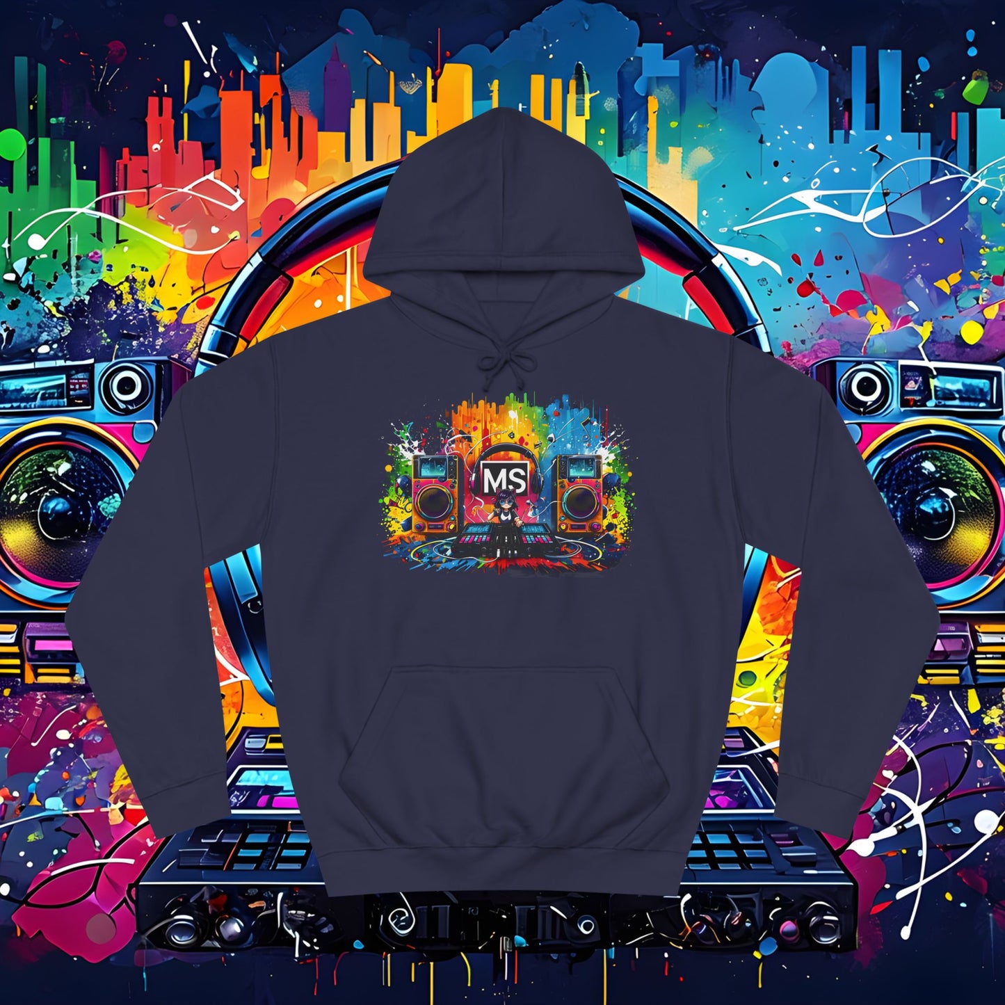 Vibrant Music Festival Unisex College Hoodie - Perfect for Concerts & Casual Wear DJ