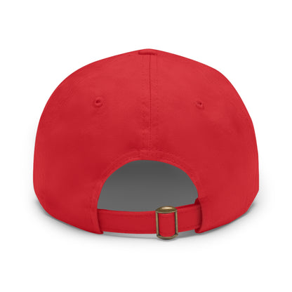 Vintage Dad Hat with Leather Patch - "I'm Too Old for This"