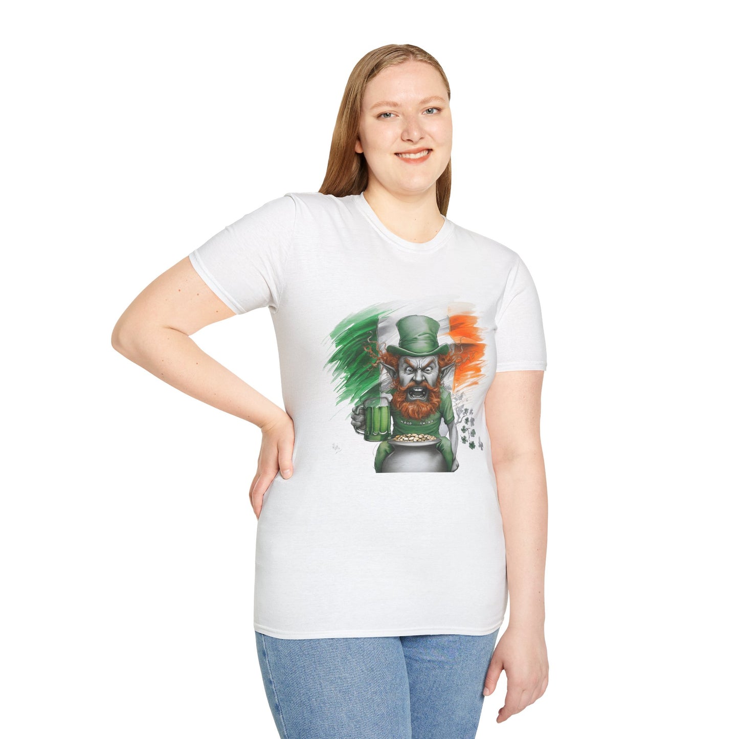 St. Patrick's Day Irish Leprechaun T-Shirt - Unisex Softstyle Tee