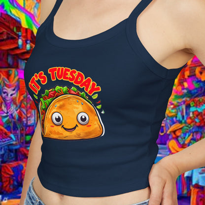 Taco Tuesday Women's Spaghetti Strap Tank Top - Relaxed Vibe for Chilling Days