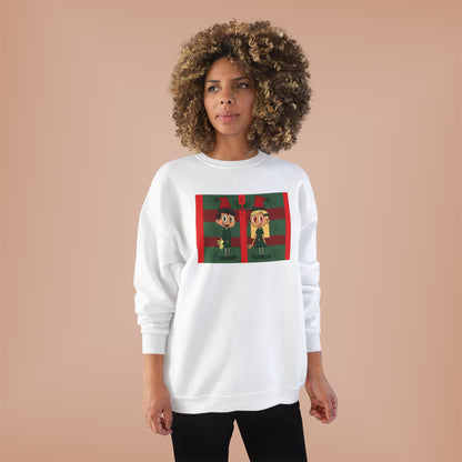 Christmas Elf Couple mistletoe Crewneck Sweatshirt