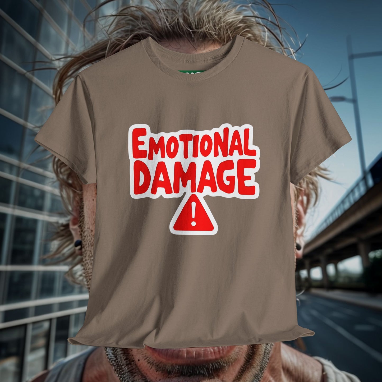 Emotional Damage Unisex Heavy Cotton Tee - Funny Graphic Shirt for Casual Wear