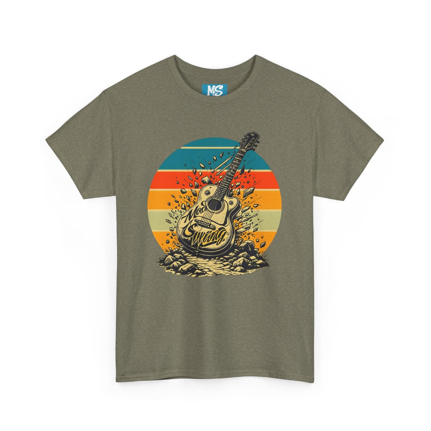 Retro Guitar Sundays Unisex Heavy Cotton Tee