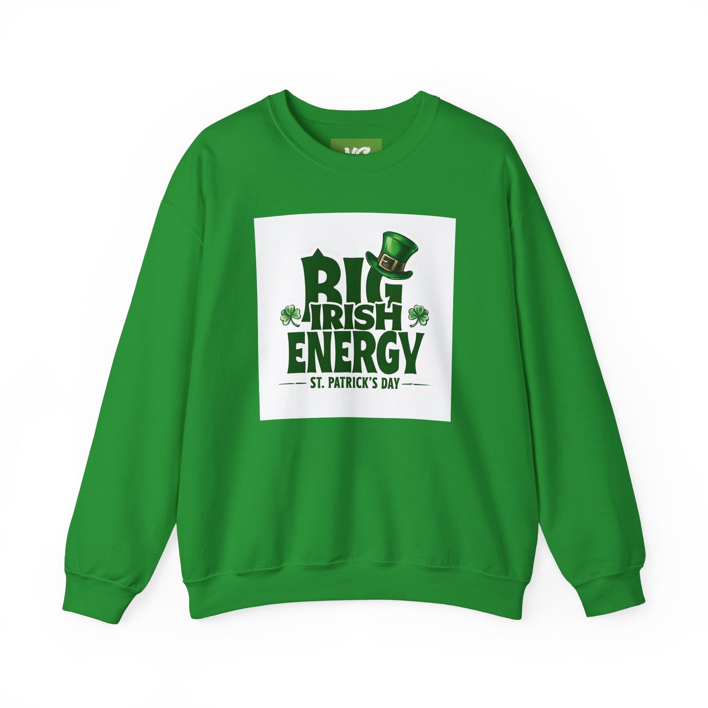 Big Irish Energy Crewneck Sweatshirt for St. Patrick's Day